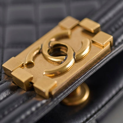 Chanel Boy Old Medium Lambskin Black