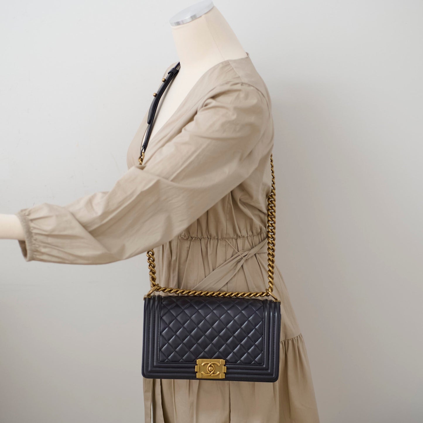 Chanel Boy Old Medium Lambskin Black