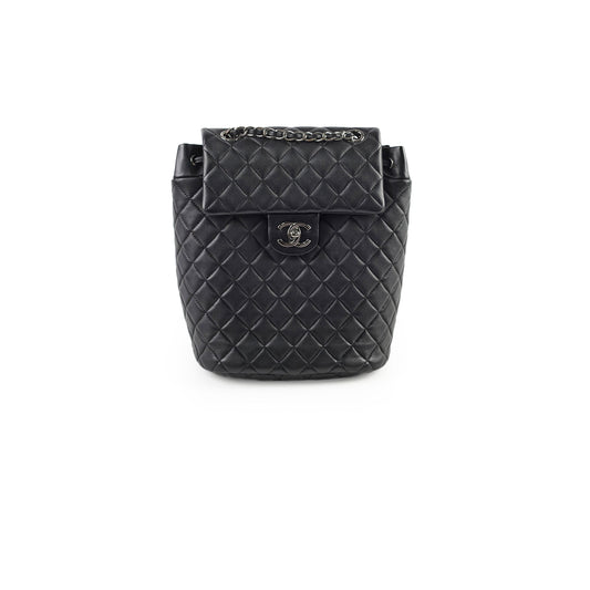 Chanel Lambskin Urban Spirit Backpack Black 23 Series