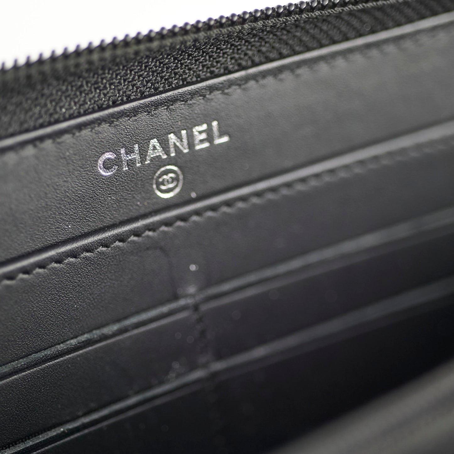 Chanel Boy Caviar Long Wallet Black