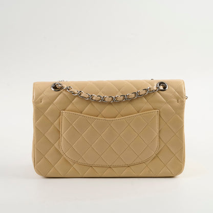 Chanel Medium/Large Caviar Double Classic Flap Beige