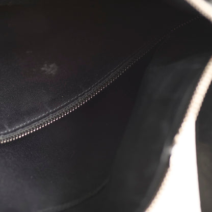 Saint Laurent Croc Embossed Tote Black