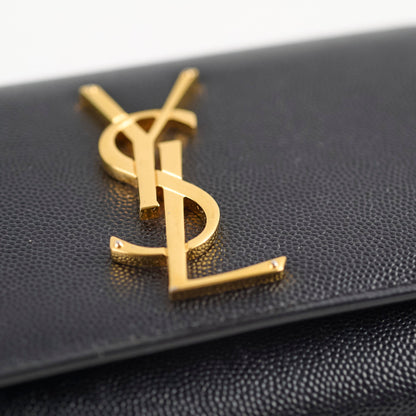 Saint Laurent Kate Small Black Grain