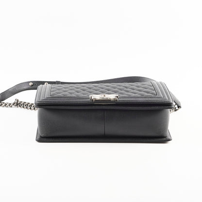 Chanel Caviar New Medium Boy Bag Black Micorchip