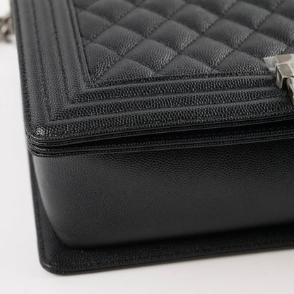 Chanel Caviar New Medium Boy Bag Black Micorchip