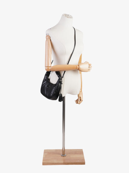 Prada Soft Padded Shoulder Bag Black Nappa Leather