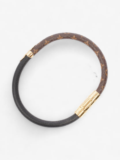 Louis Vuitton Daily Confidential Bracelet Monogram / Black / Gold Coated Canvas