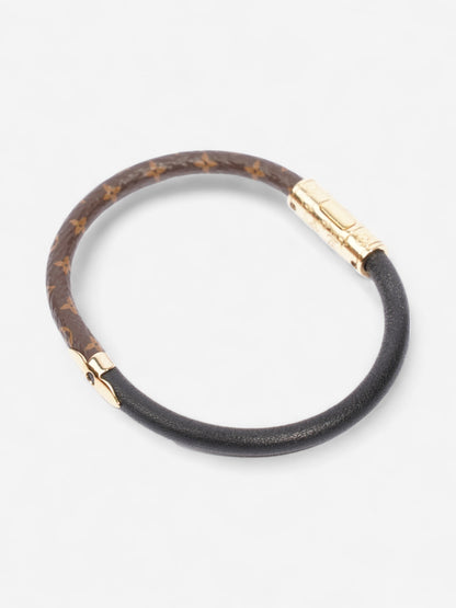 Louis Vuitton Daily Confidential Bracelet Monogram / Black / Gold Coated Canvas