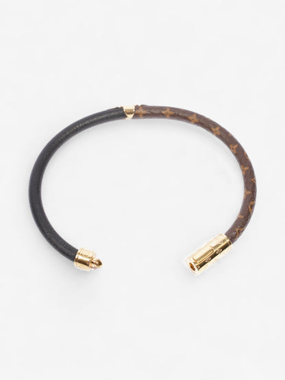 Louis Vuitton Daily Confidential Bracelet Monogram / Black / Gold Coated Canvas