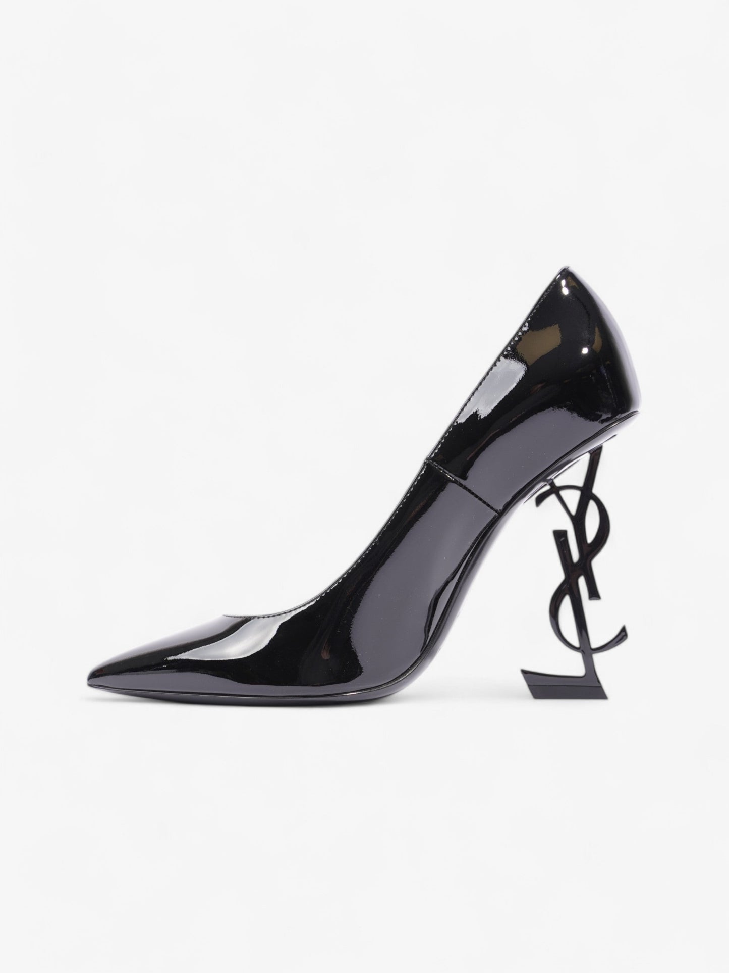Saint Laurent Opyum Heels 110 Black Patent Leather EU 37 UK 4