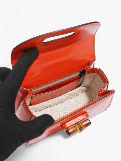 Gucci Bamboo 1947 Orange Leather Mini