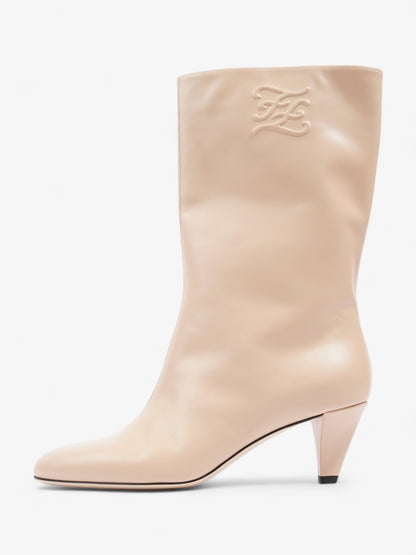 Fendi Fendi FF Caligula BooTS 60 Nude Leather EU 39 UK 6