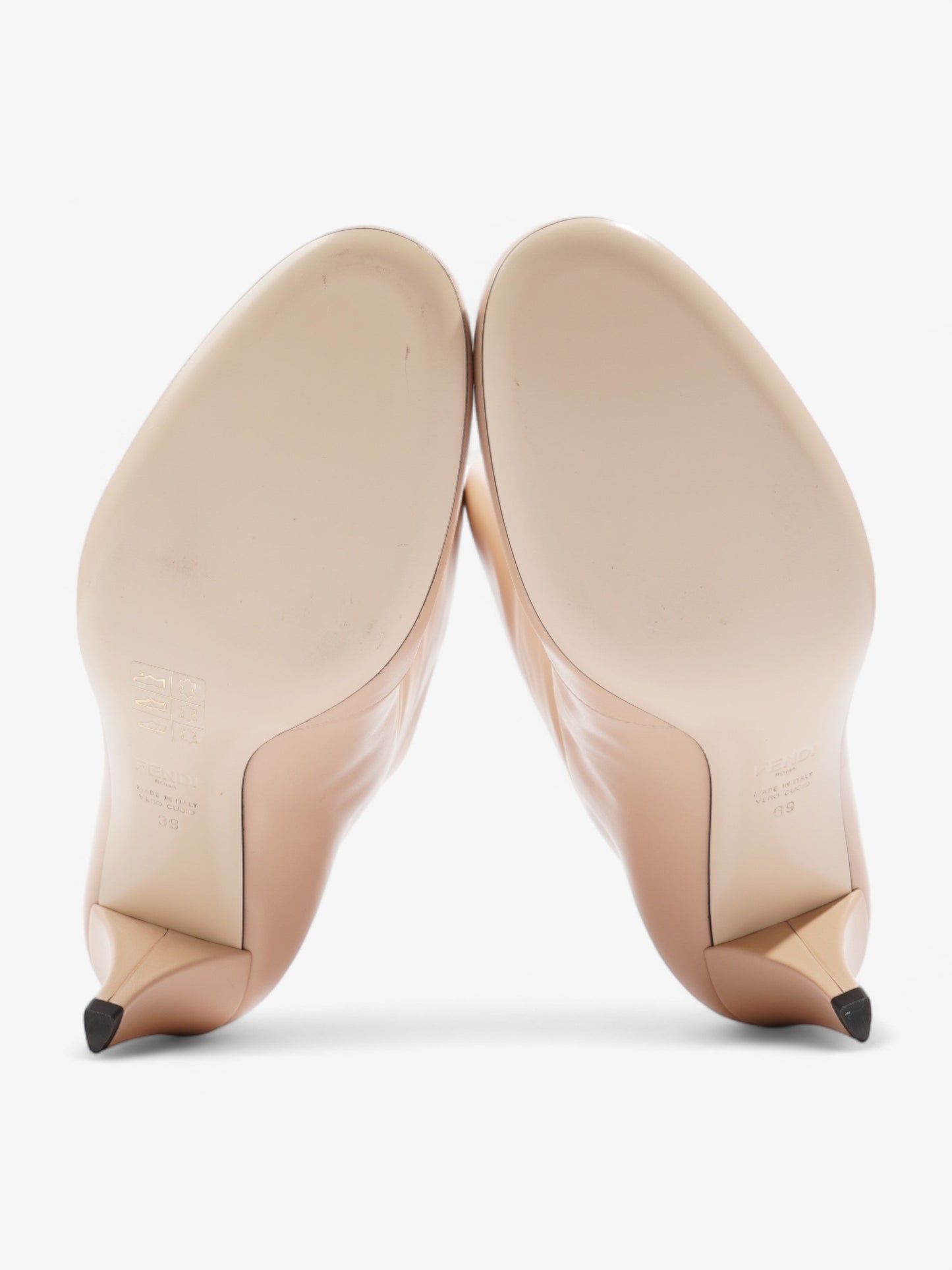 Fendi Fendi FF Caligula BooTS 60 Nude Leather EU 39 UK 6