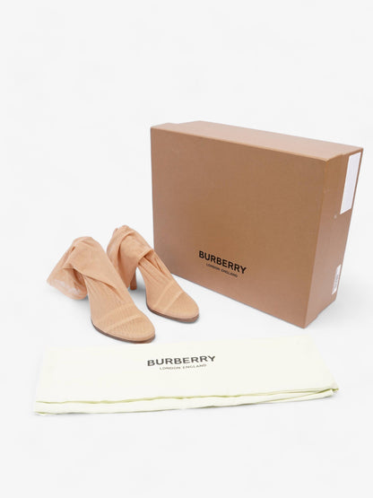 Burberry Sock Style Ankle Boot 110 Nude Fabric EU 38 UK 5