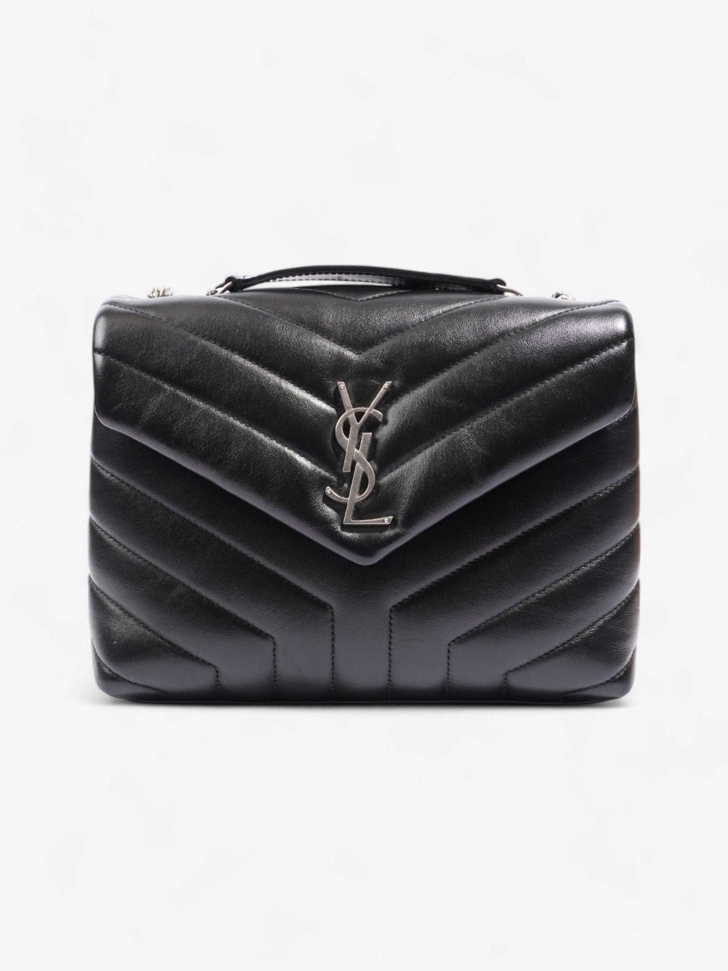 Saint Laurent Lou Lou Black Lambskin Leather Small