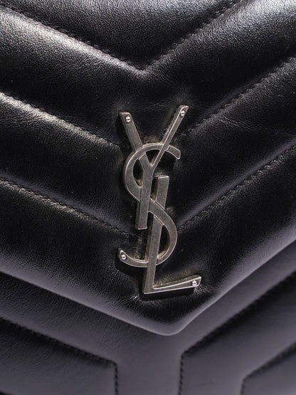 Saint Laurent Lou Lou Black Lambskin Leather Small