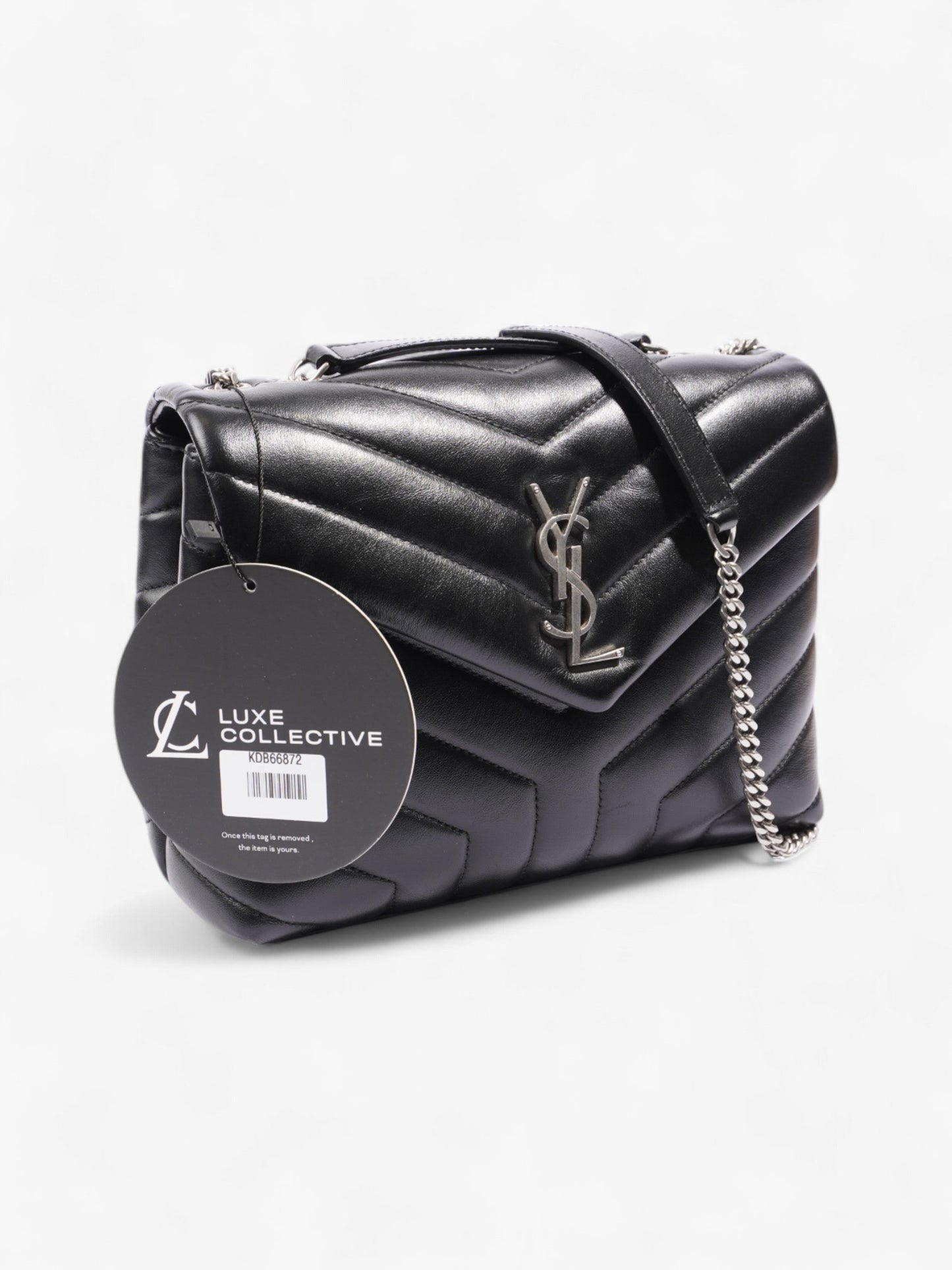 Saint Laurent Lou Lou Black Lambskin Leather Small