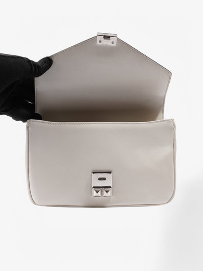 Prada Studded Shoulder Bag White Leather