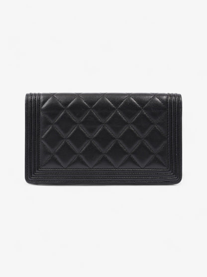 Chanel Boy Wallet Black Lambskin Leather