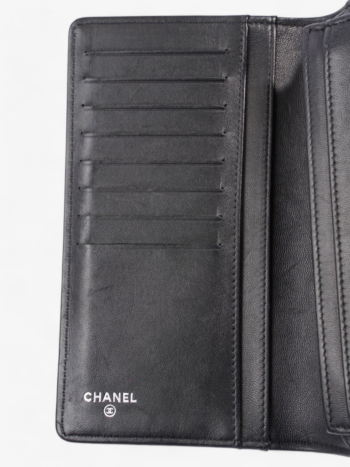 Chanel Boy Wallet Black Lambskin Leather