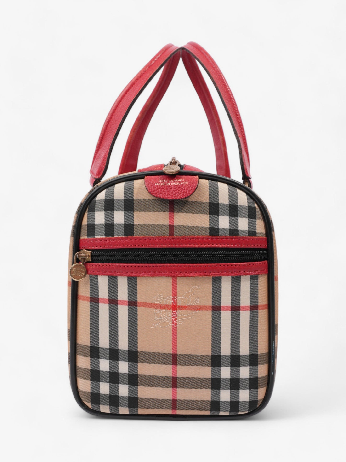 Burberry Barrel Red / Haymarket Check Canvas