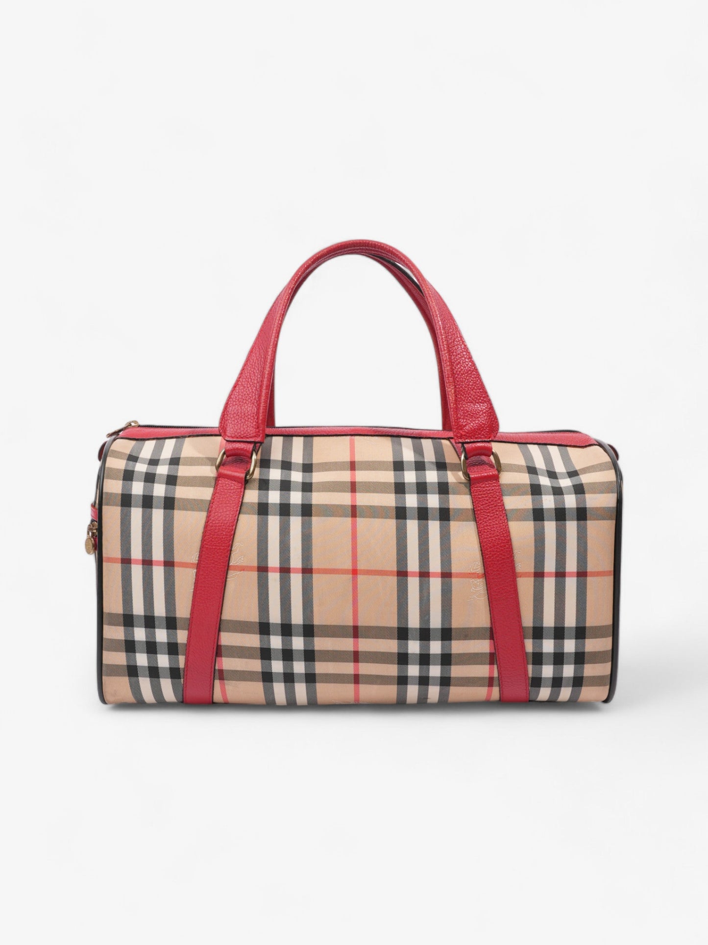 Burberry Barrel Red / Haymarket Check Canvas