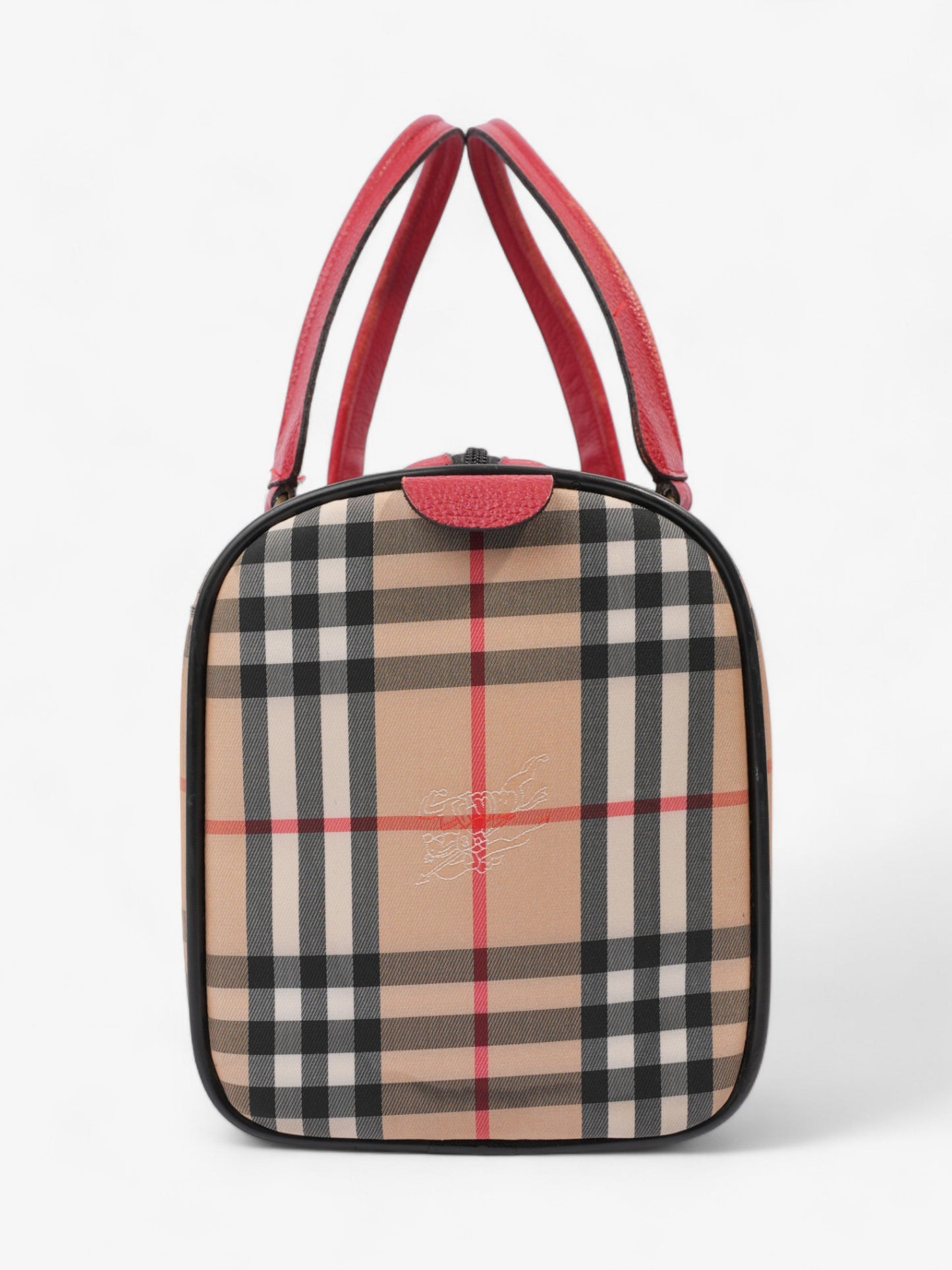 Burberry Barrel Red / Haymarket Check Canvas