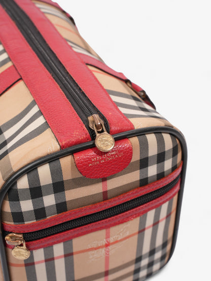 Burberry Barrel Red / Haymarket Check Canvas