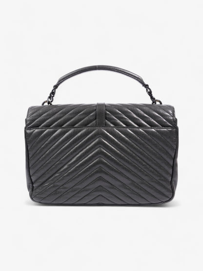 Saint Laurent College Black Lambskin Leather Large