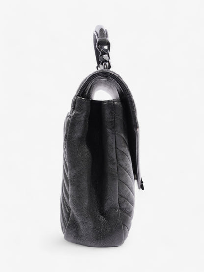 Saint Laurent College Black Lambskin Leather Large