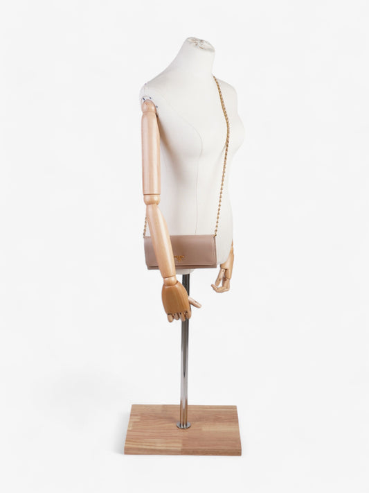 Prada Cameo Wallet on Chain Rose Beige  Saffiano Leather