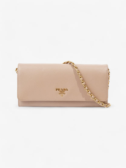 Prada Cameo Wallet on Chain Rose Beige  Saffiano Leather