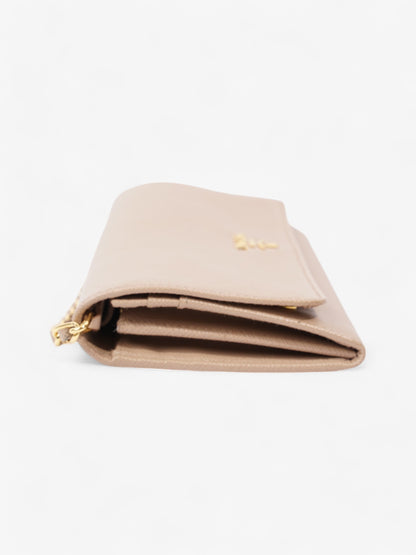 Prada Cameo Wallet on Chain Rose Beige  Saffiano Leather
