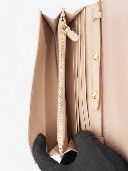 Prada Cameo Wallet on Chain Rose Beige  Saffiano Leather