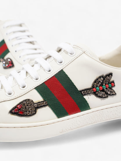 Gucci Ace Sneakers with Arrow White / Green / Red Leather EU 39 UK 6