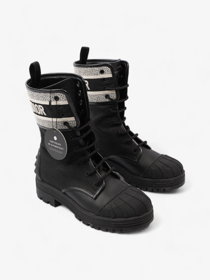 Christian Dior D-Major Ankle Boots Black / Cream Technical Fabric EU 38.5 UK 5.5