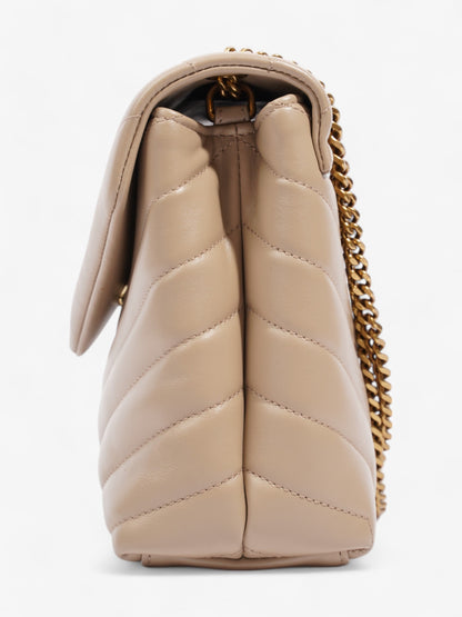 Saint Laurent Lou Lou Dark Beige Calfskin Leather Small