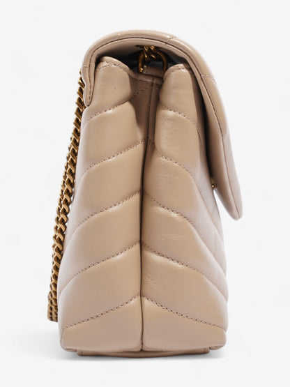 Saint Laurent Lou Lou Dark Beige Calfskin Leather Small
