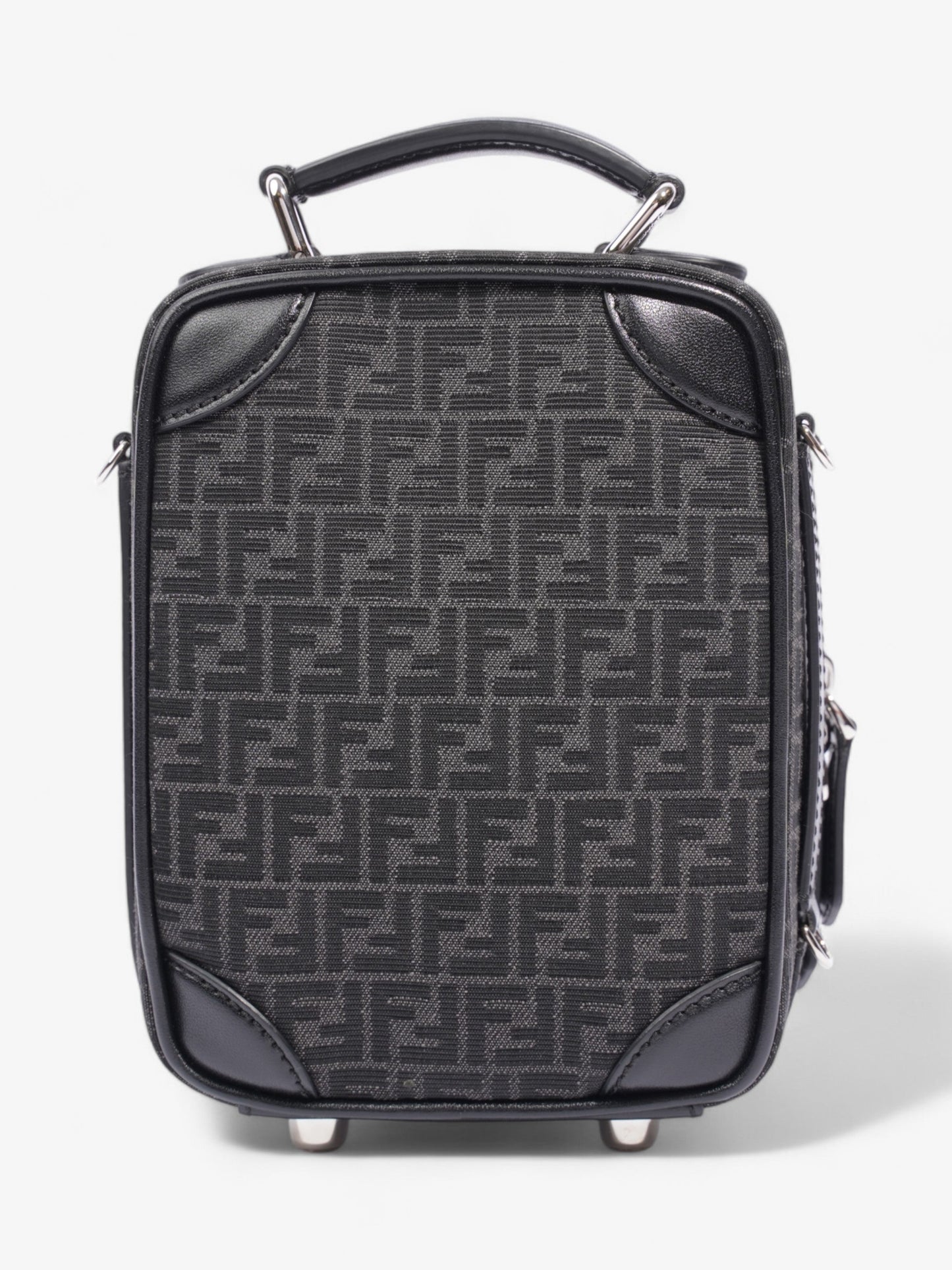 Fendi Trolley Bag Black Canvas Mini