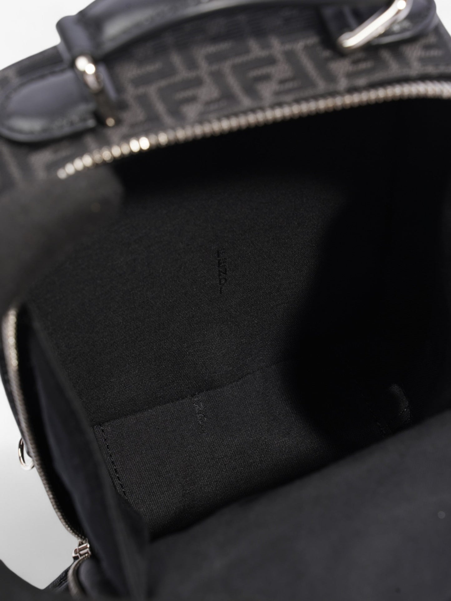 Fendi Trolley Bag Black Canvas Mini