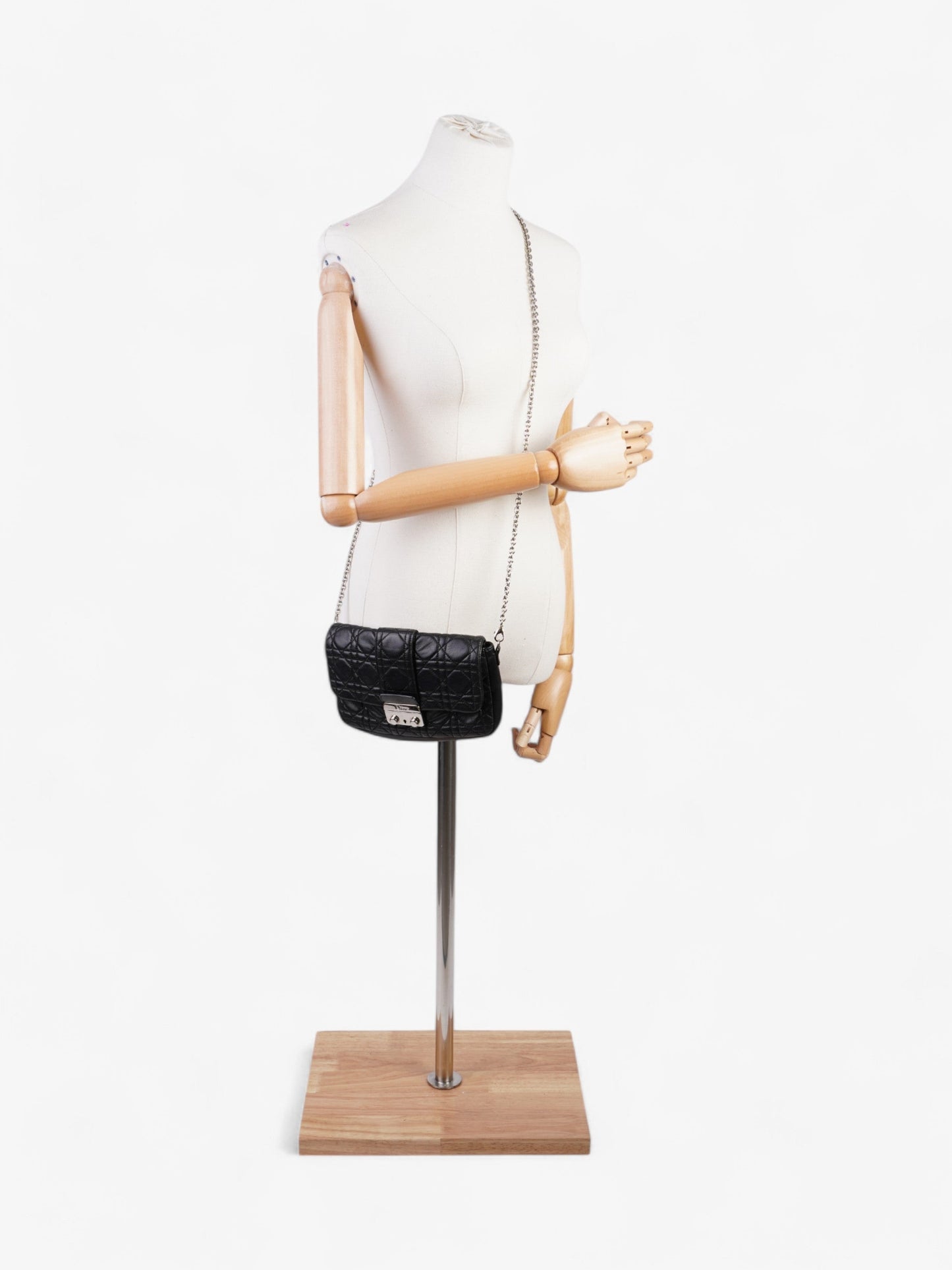 Christian Dior New Lock Black Lambskin Leather