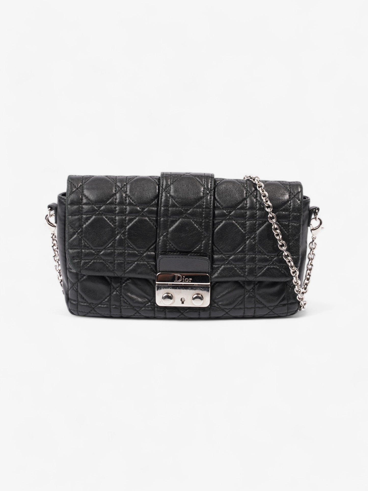 Christian Dior New Lock Black Lambskin Leather