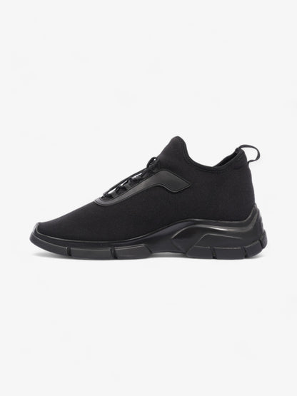Prada Logo Running Sneakers Black Knit EU 40 UK 6