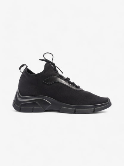 Prada Logo Running Sneakers Black Knit EU 40 UK 6