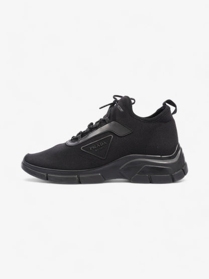 Prada Logo Running Sneakers Black Knit EU 40 UK 6