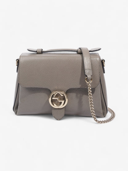 Gucci Dollar Interlocking G Grey Calfskin Leather