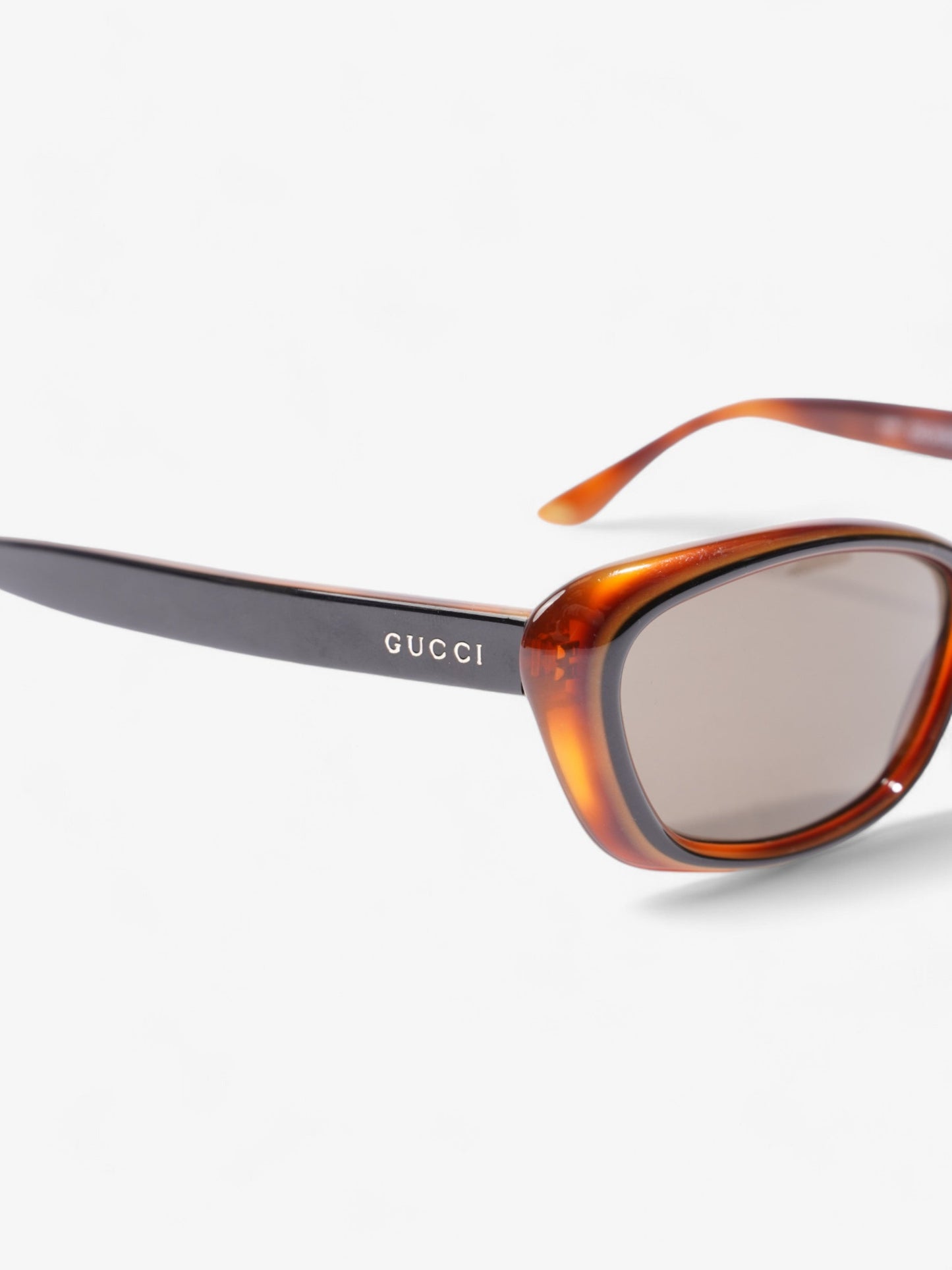 Gucci Vintage Sunglasses Black / Tortoise Acetate 135mm