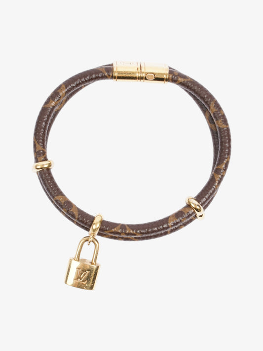 Louis Vuitton Keep It Twice Bracelet Monogram / Gold Coated Canvas 19