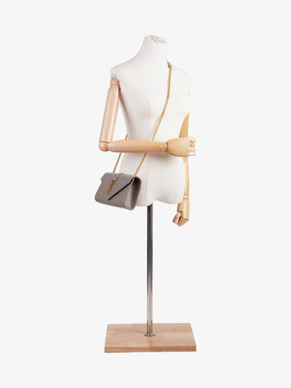 Saint Laurent Envelope Dark Beige Calfskin Leather Small