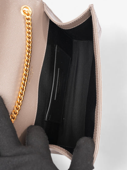 Saint Laurent Envelope Dark Beige Calfskin Leather Small